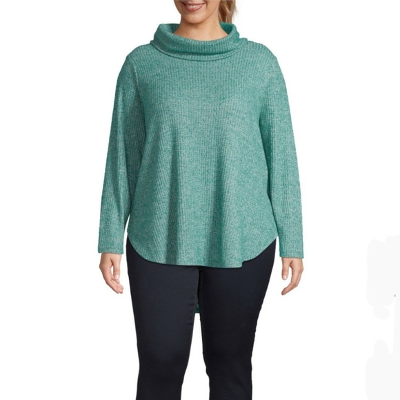St. John's Bay-Plus Womens Long Sleeve Turtleneck - Picture 3 of 4